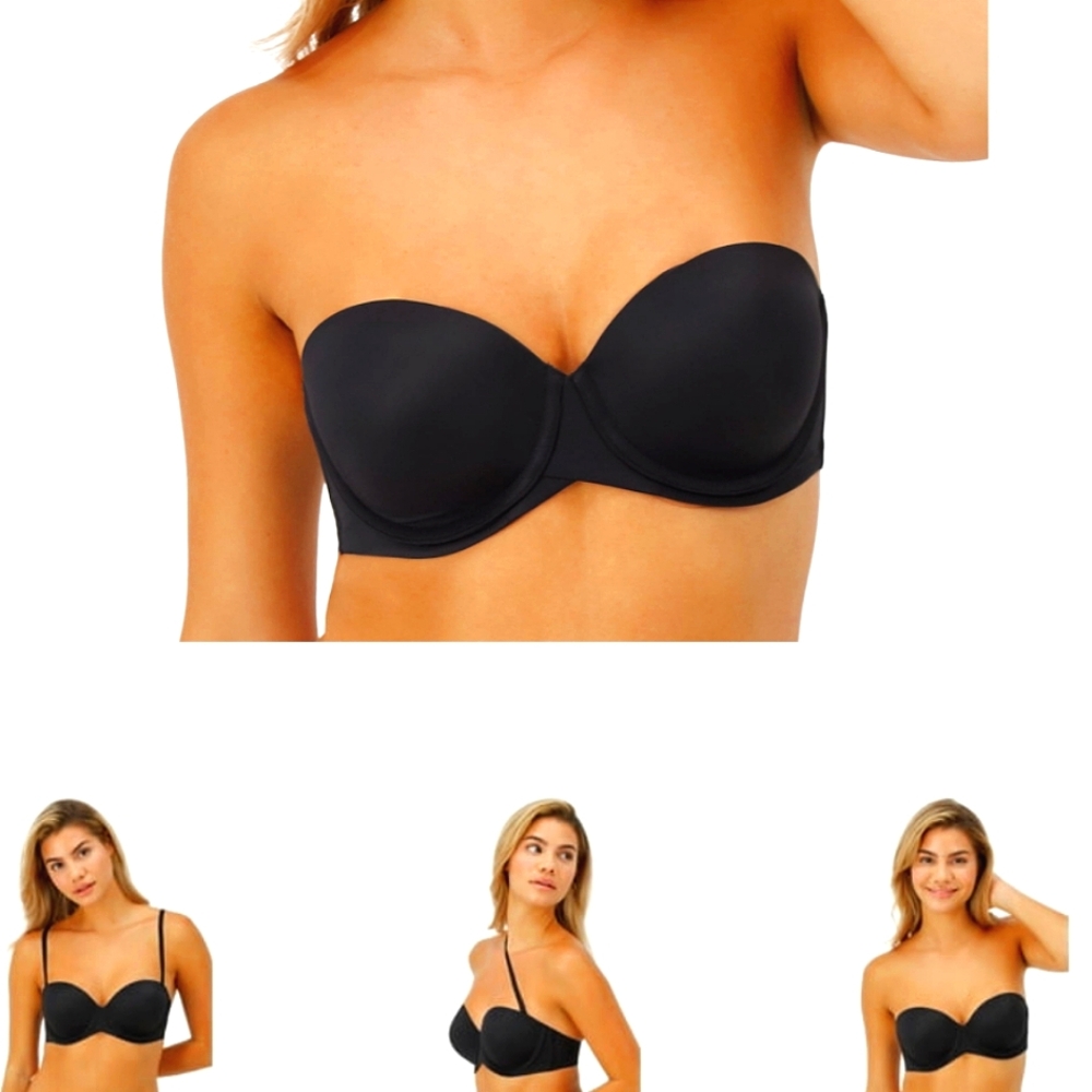 2 Maidenform Women's Stay Put Strapless 4-Way Push Up Underwire Bras